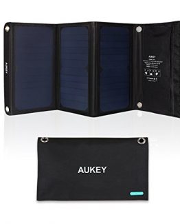 AUKEY-Solar-Charger-with-SunPower-Solar-Panels-Dual-USB-Ports-21W-Portable-Solar-Panels-for-Camping-Hiking-Clean-Energy-Charging-0