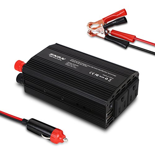 SNAN300WPowerInverterDC12VtoAC110VCarInverterwithDualAC